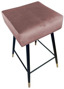 Hoker niski OLIMP VELVET GOLD różowy ATOS