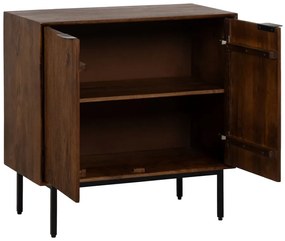 Brązowa szafka z litego drewna mango 80x80x40 cm Sagara – Ixia
