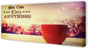 Obraz na płótnie Jesienny Napis na Kubku