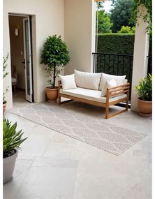 Chodnik odpowiedni na zewnątrz w szaro-śmietankowym kolorze 80x250 cm Duet Liora – NORTHRUGS