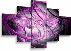 Obraz pięknej fioletowej abstrakcji (125x70 cm)