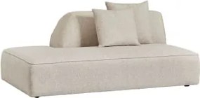 Lewy Moduł Szezlongu Do Tapicerowanej Sofy Modułowej Cardea Tkanina Bouclé W Kolorze Kremowo-beżowym - Sklum