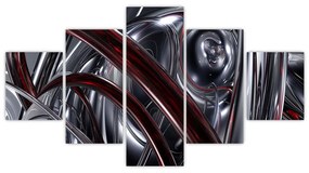 Obraz szarej abstrakcji (125x70 cm)