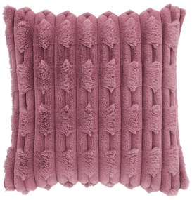 Poduszka dekoracyjna z mikropluszu 50x50 cm Carved Fur – Bianca