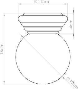 Biały minimalistyczny kinkiet szkalny - M164-Weskom R8-N35