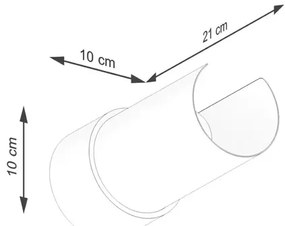 Biały kinkiet ścienny minimalistyczny D2-E86