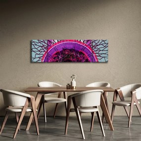 Abstrakcyjny obraz - fioletowe gałęzie (170x50 cm)