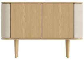 Beżowa niska komoda w dekorze dębu 109x75 cm Treasures – UMAGE