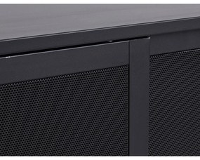 Czarna metalowa komoda z drzwiami przesuwnymi 160x75x46 cm Veep – Unique Furniture