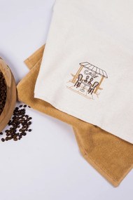 Ręczniki kuchenne CAFE, 2 szt Kremowy / Beżowy Zestaw (2szt., 40x60 cm)