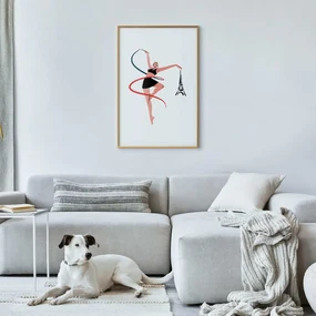 Plakat Gimnastyka artystyczna 29,7x42 cm z ramą złotą z marginesem ARTGEIST B