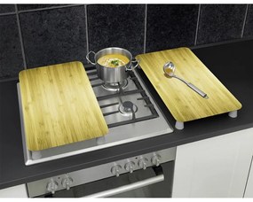 Płyty ochronne na kuchenkę ze szkła hartowanego zestaw 2 szt. 52x30 cm Wooden – Maximex