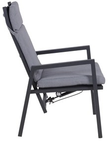 Szare metalowe krzesła ogrodowe zestaw 1 szt. Sintra – Garden Pleasure