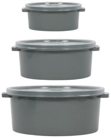 Pojemniki na żywność do mikrofalówki, okrągłe, 3 różne rozmiary