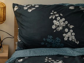 PrzytulneMieszkanie.pl PrzytulneMieszkanie.pl Bawełniana pościel EIRENE ciemnoniebieska Rozmiar pościeli: 70 x 90 cm | 140 x 200 cm