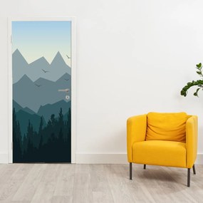 Fototapeta na drzwi - Góry w ujęciu graficznym (95x205cm)