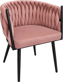 Krzesło ROSA plecione noga czarna MG58