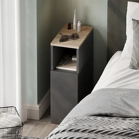 Stolik nocny antracyt/sonoma 20x35x59.5 enton