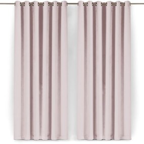 Jasnoróżowa aksamitna zasłona częściowo zaciemniająca (dimout) 200x300 cm Velto – Filumi