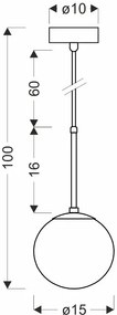 Nowoczesna pojedyncza lampa wisząca - D268 Resova