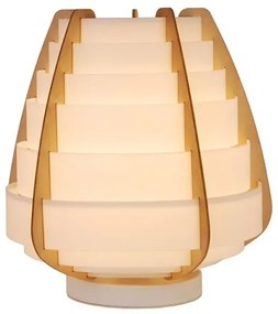 Drewniana pękata lampa na stół - V041 H7-Z32