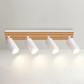 Brilagi - Oprawa punktowa SELE WOOD 4xGU10/30W/230V biały/drewno