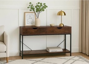 Stolik konsolowy MCW-O76,  czerwono-brązowy