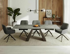 Obrotowe krzesło kubełkowe z lamówką Notti Brego