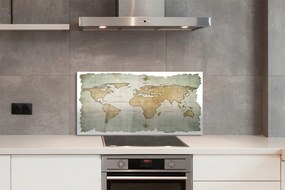 Szklany Panel Kartograficzna Wizja Świata