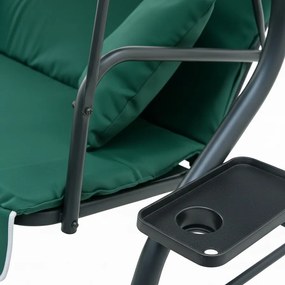 Huśtawka ogrodowa 3-osobowa Puerto MAS-4003A, zielona