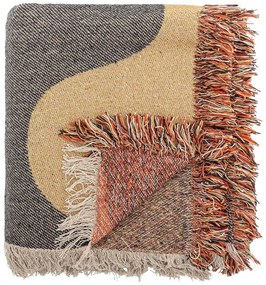 Brązowy koc z bawełny z recyklingu 130x160 cm Arni – Bloomingville