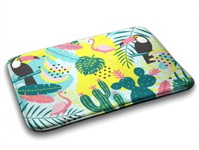 Dywanik do łazienki Dywanik do łazienki Ptaki Rośliny Abstrakcja