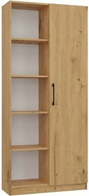 Regał Malwa RD-80 | Dąb Artisan | 80x30x182 cm| 10 Półek, Nowoczesny Design