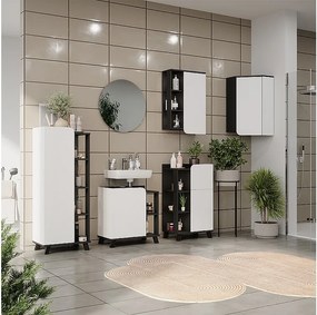 Zestaw mebli łazienkowych antracyt/biały 60x35x65 karen