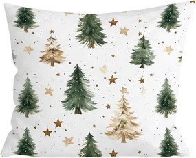 Bawełniana poszewka na poduszkę CHRISTMAS FOREST 45x45 cm, kolorowa