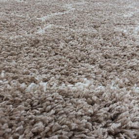 Dywan shaggy Salsa koniczyna beżowy 80 cm x 250 cm