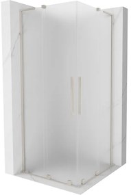 Mexen Velar L Duo kabina prysznicowa rozsuwana 90 x 90 cm, szron, nikiel szczotkowany - 871-090-090-02-33-97