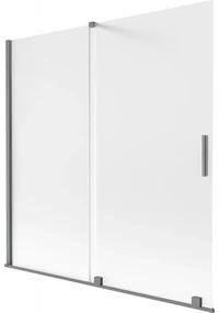 Mexen Velar parawan nawannowy 2-skrzydłowy rozsuwany 160 x 150 cm, szron, gun metal - 896-160-000-31-95