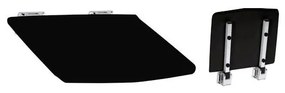 Siedzisko prysznicowe 35x7 cm srebrne/czarne
