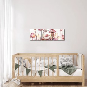 Obraz - Różowa wróżka (z zegarem) (90x30 cm)