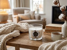 Świeca zapachowa w szkle COTTON BLOSSOM 8,5 cm kremowa