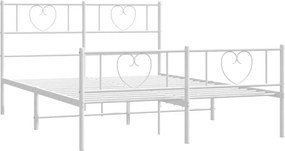 Białe metalowe łóżko rustykalne 120x200 cm N8-B43