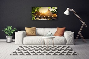 Zdjęcie na płótnie Nowoczesny Most nad Rzeką