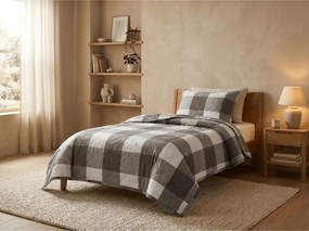 Letnia kołdra CUBE 140x200 cm, szaro-biała