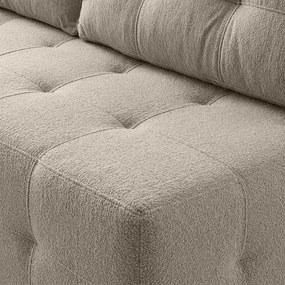 Sofa z Funkcją Spania MORANA Kremowa Boucle Nowoczesna