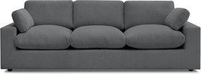 Ciemnoszara sztruksowa sofa 250 cm Belair – Bobochic Paris