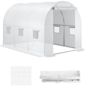 Outsunny Pokrycie do Szklarni Zamiennik Przezroczyste Odporne na Pogodę 300x200x200cm | Aosom PL