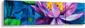 Obraz lilii wodnej na wodzie (170x50 cm)