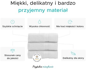 Ręcznik kąpielowy BIBAZ 70x130 cm jasnoszary, 100% bawełna