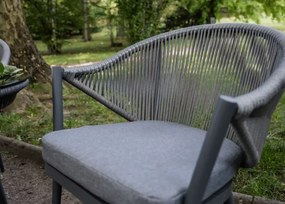 Stylowy zestaw balkonowy Levante z aluminium - 2 krzesła, stolik kawowy